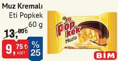 ETİ POPKEK MUZ KREMALI KEK 60 G fiyat ve kampanya bilgisi
